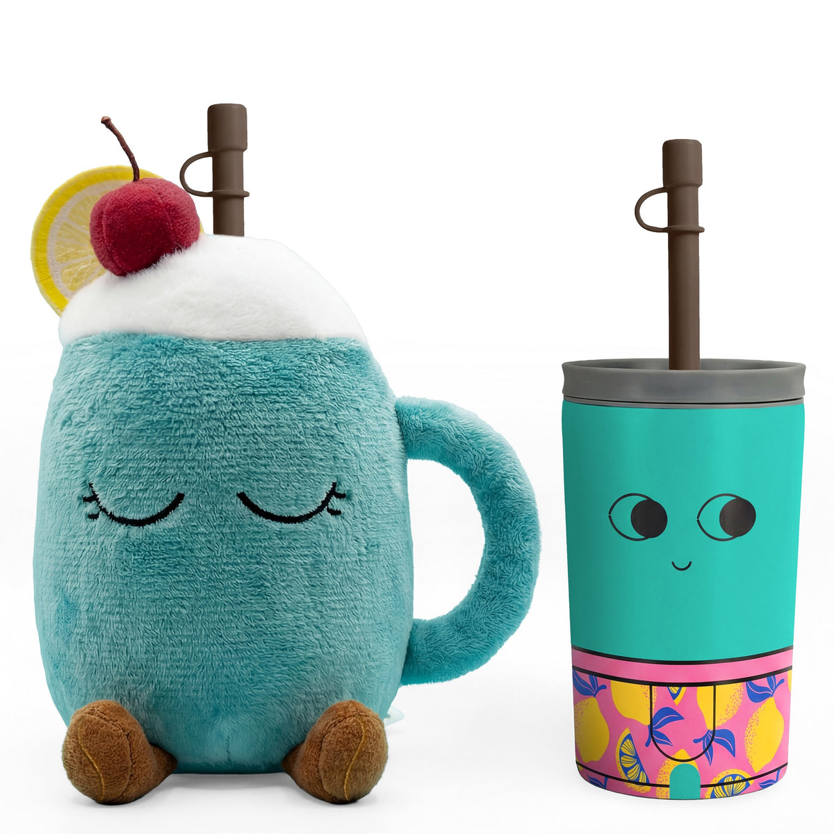 Trinkbecher mit Plüschbezug - Pina die Party Puff Fuzzie