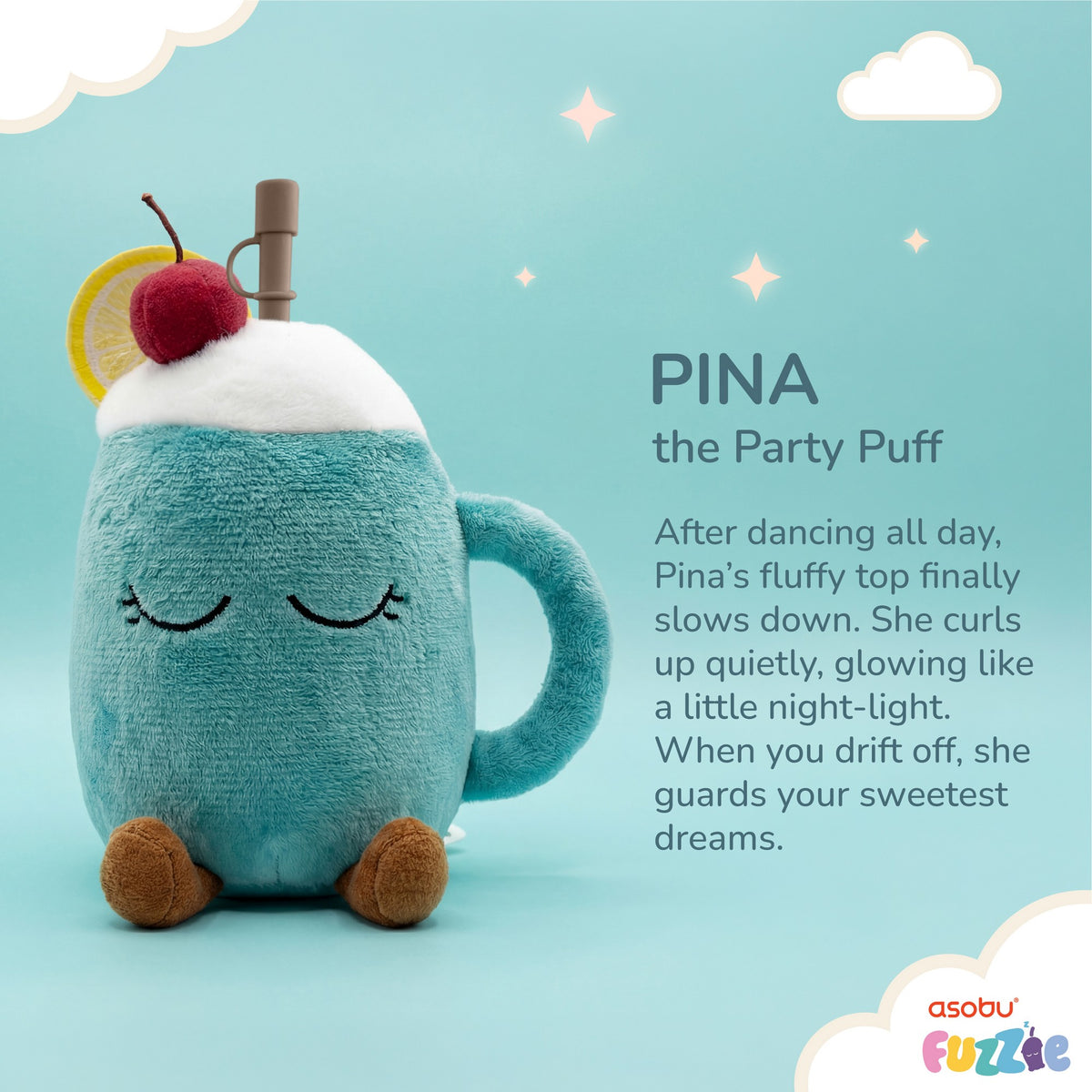 Trinkbecher mit Plüschbezug - Pina die Party Puff Fuzzie