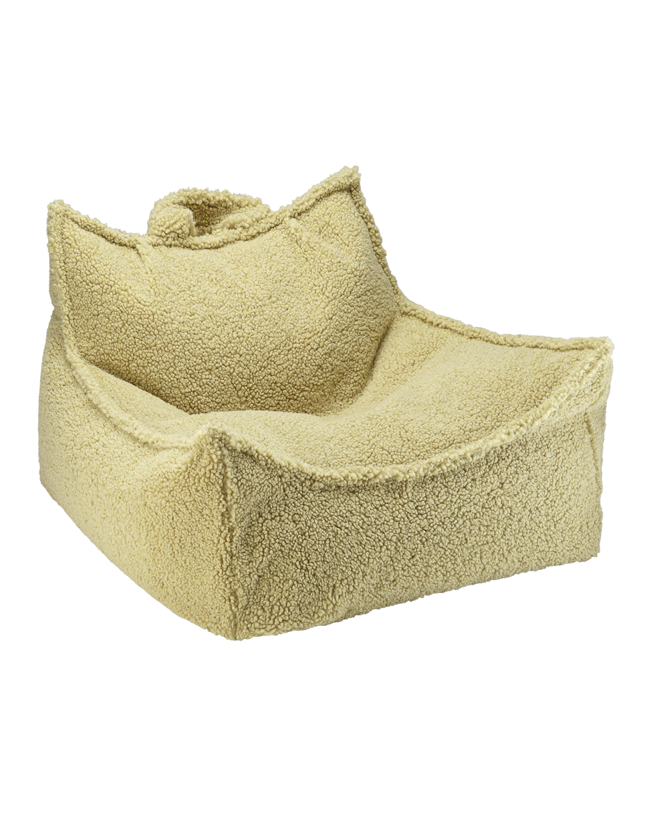 grüner wigiwama Sitzsack Bezug aus OEKO-TEX® zertifiziertem Teddy-Stoff