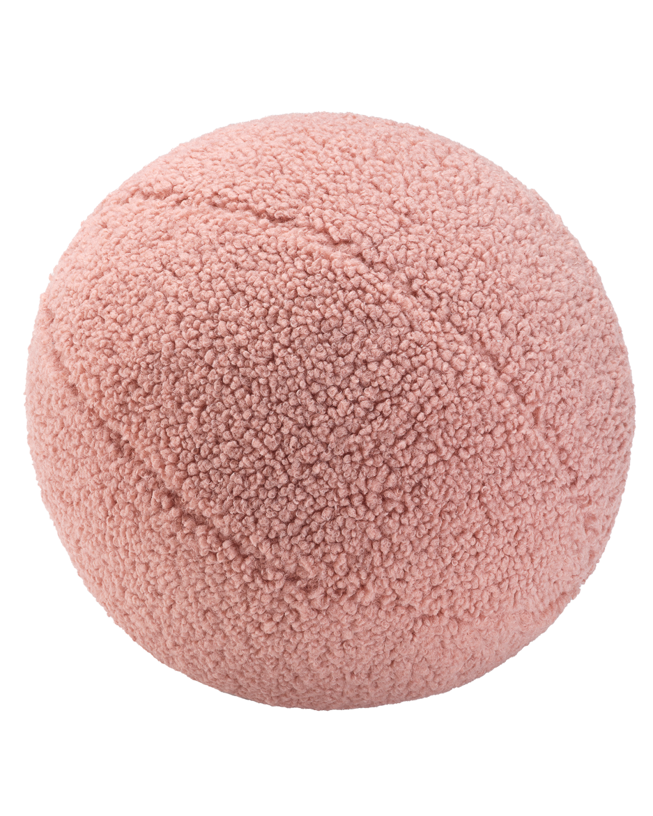 Weiches Ballkissen Wigiwama aus OEKO-TEX® Teddy-Stoff, 35 cm, mit allergenfreier Micro-Cluster-Füllung, waschbar und leicht tragbar