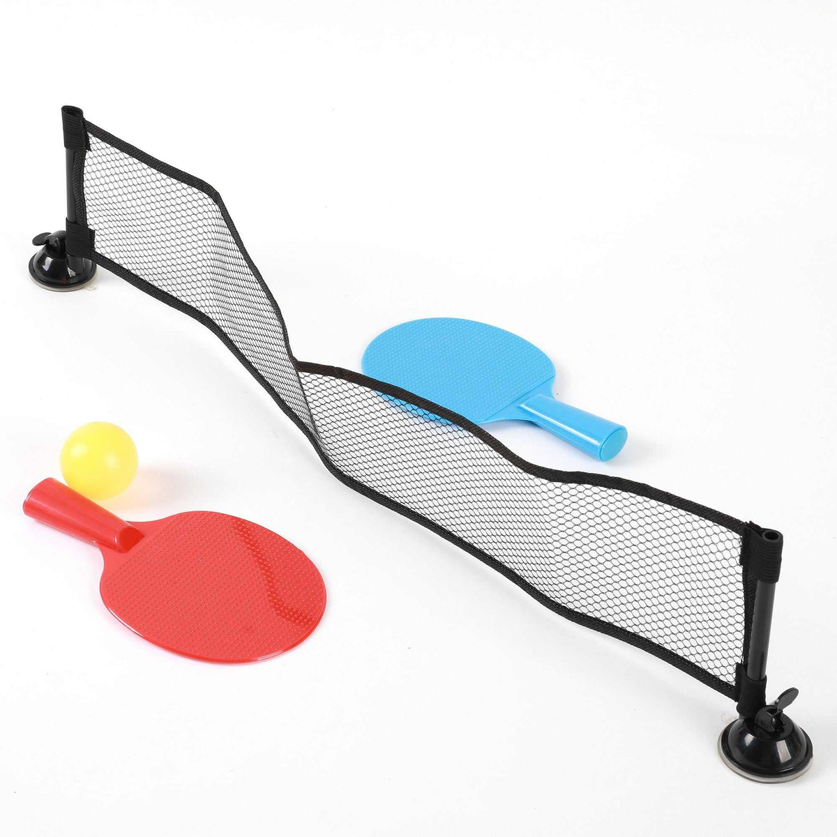 Mini Tischtennisspiel mit kompaktem Tisch, Schlägern und Bällen für schnellen Familienspaß