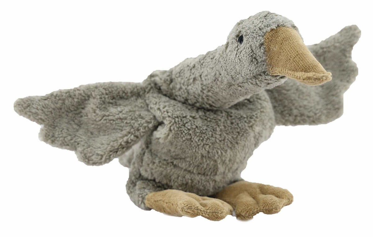 Kuscheltier & Wärmekissen Gans klein/ grau