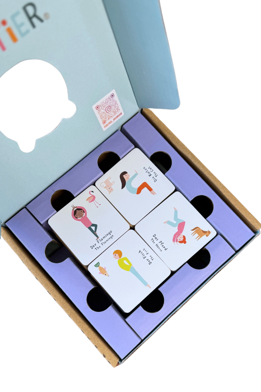 Yoga -Memory aus Holz