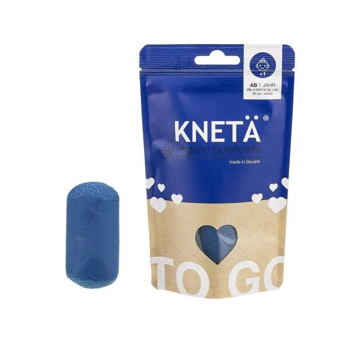Blauer Spielknete Beutel 100g vegane, kindersichere Knete für Kleinkinder ab 1 Jahr