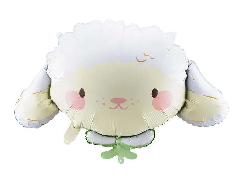 Folienballon Schaf bunt von Partydeco, 87x57.5 cm, mit Strohhalm, für Helium oder Luft