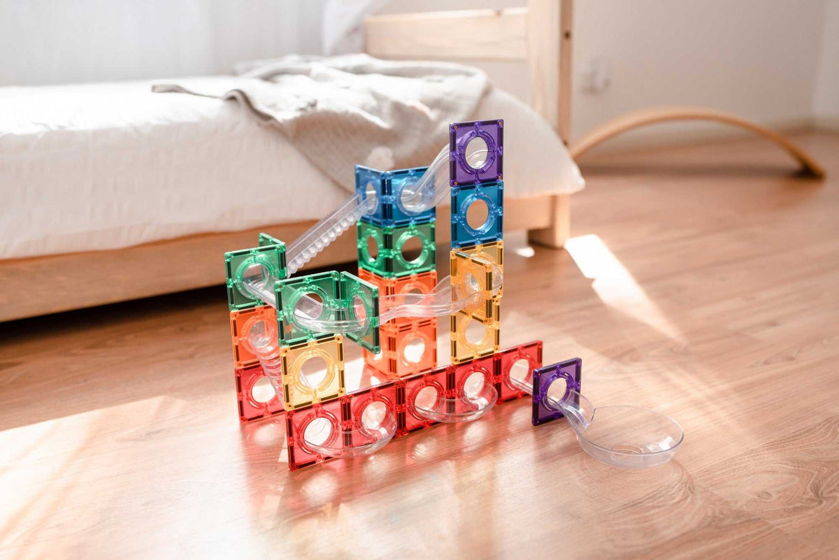 Magnetbausteine Rainbow Ball Run Pack 92 Teile
