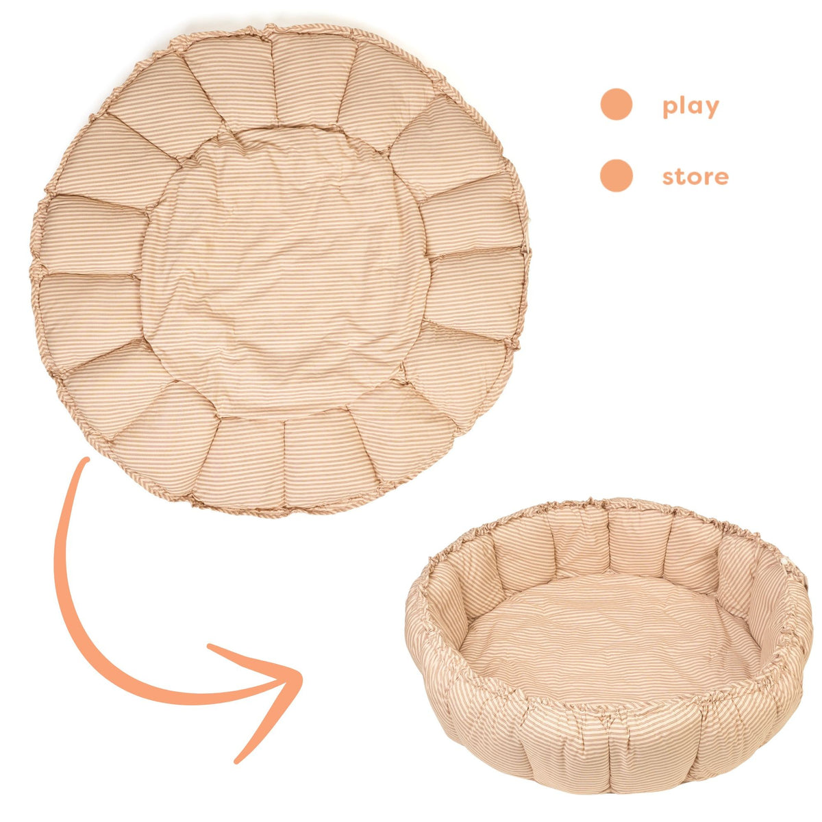 Spielmatte Bloom/ Braun gestreift