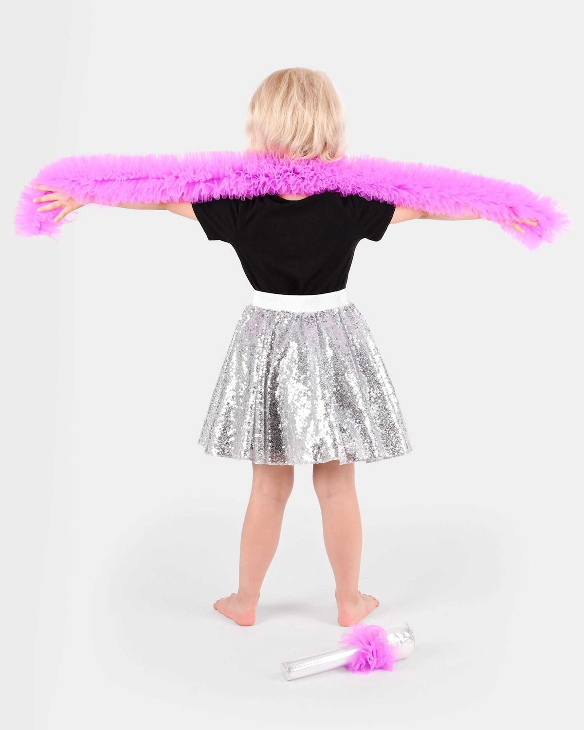 Disco Kostüm/ Silber 6-8 Jahre