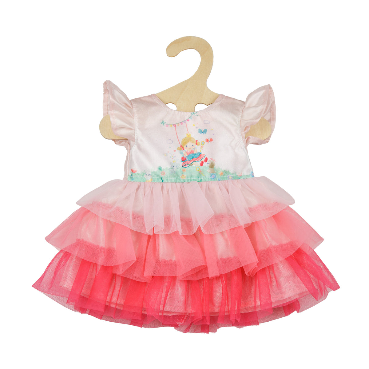 Puppenkleid "Pr!nzessin Emily" mit Herztasche und Krone. Gr. 35-45
