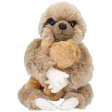TOPModel Plüsch Faultier Mama mit Baby aus weichem Polyester plüsch, 21 cm groß