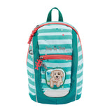 KIGA MINI Rucksack in Rosa mit Hundemotiv, ergonomisch gepolstert und reflektierend, ideal für Kindergartenkinder