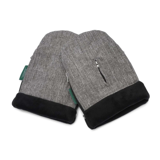 Østerbro Handschuhe aus grauem Kunstleder mit Fleece-Futter, wind- und wasserabweisend, für Kinderwagenlenker