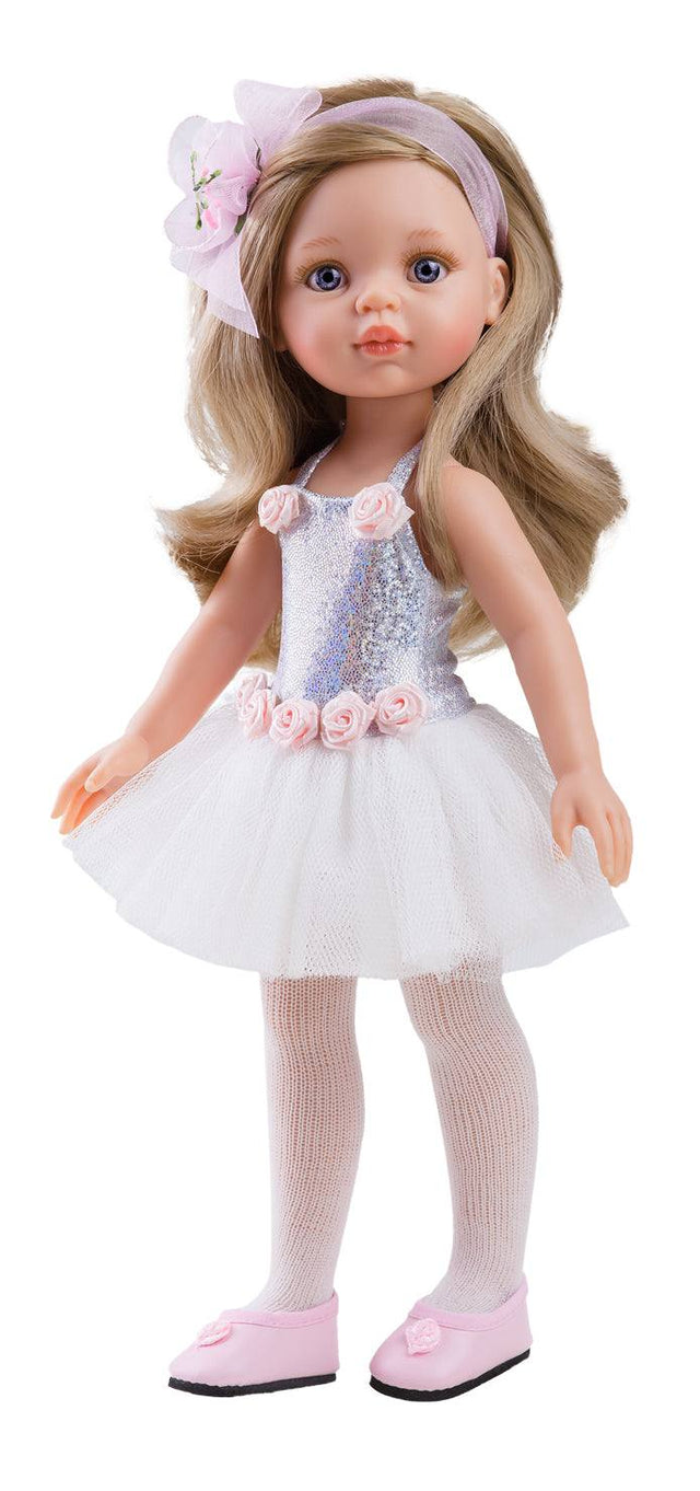 Paola Reina Puppe 32 cm Ballerina Carla vinyl doll with tutu and brush