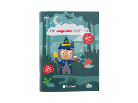 Magisches Malbuch Freundschaftstag mit Zauberer Felix, Eule Ella und QR-Code für Hörspiel