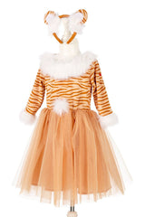 Tigerkostüm Thara + Haarreif 8-10 Jahre