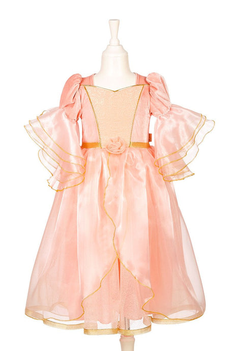 Kleid Marie-Laure 3-4 Jahre mit Tüll, Volantärmel und goldfarbenen Details