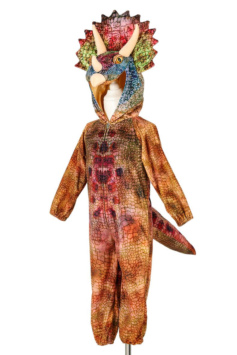 Triceratops-Kostüm für Kinder 8-10 Jahre mit realistischen Details aus Polyester