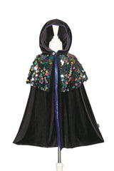 Kinder Cape Bella Hexe Bella Halloween Umhang Pailletten 8-10 Jahre