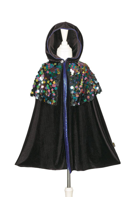Kinder Cape Bella Hexe Bella Halloween Umhang Pailletten 8-10 Jahre