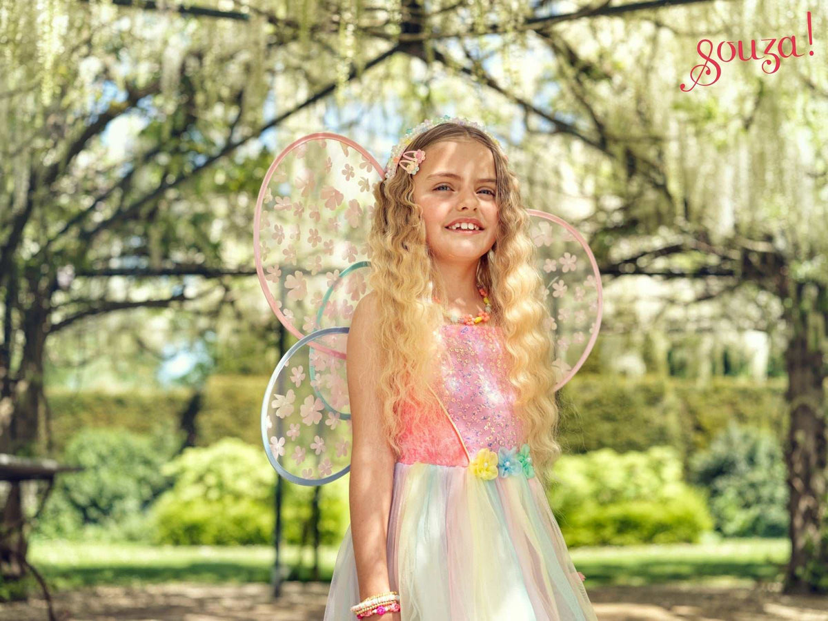 Flora Kostüm Kleid + Flügel 3-4 Jahre