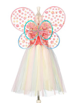 Flora Kostüm Kleid + Flügel 8-10 Jahre