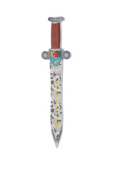 Schwert Ronald aus EVA Schaum in Grau, Braun, Bronze und Gold mit Löwenprint am Schaft, 43 cm lang