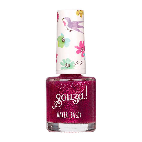 Nagellack Transparent Pink Glitzer Wasserbasiert vegan Kindergeburtstag 10 ml