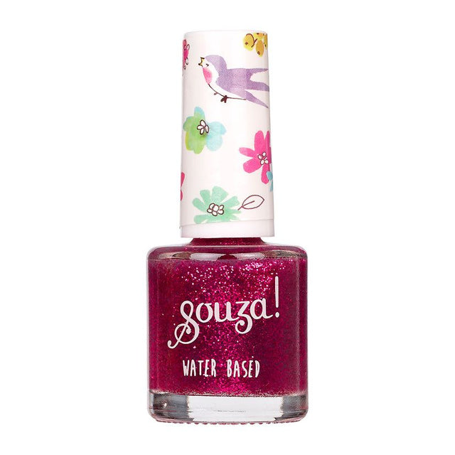 Nagellack Transparent Pink Glitzer Wasserbasiert vegan Kindergeburtstag 10 ml