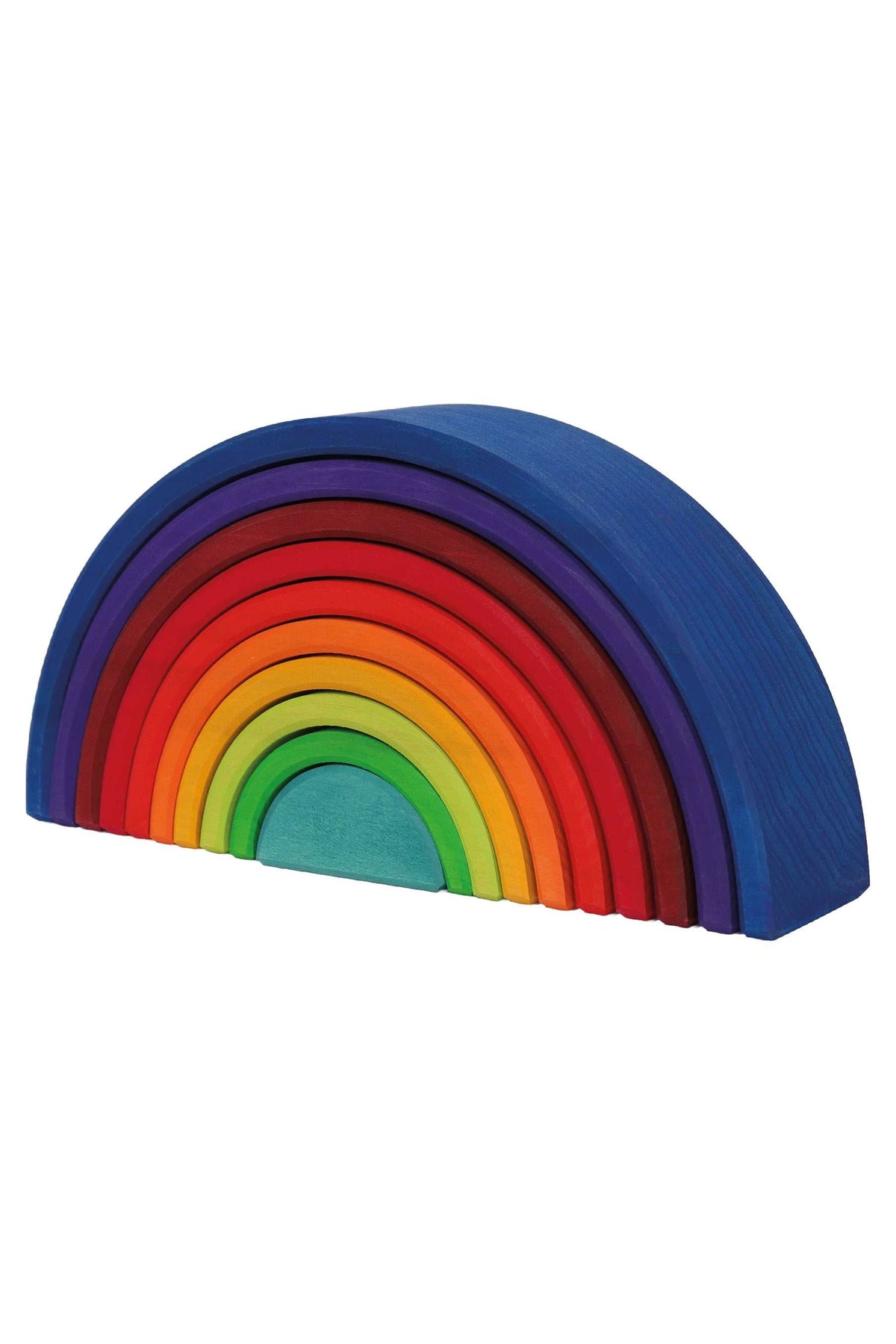 Regenbogen Zahlenland Holzspielzeug aus Lindenholz mit 10 bunten Teilen zum Bauen und Sortieren für Kinder ab 3 Jahren