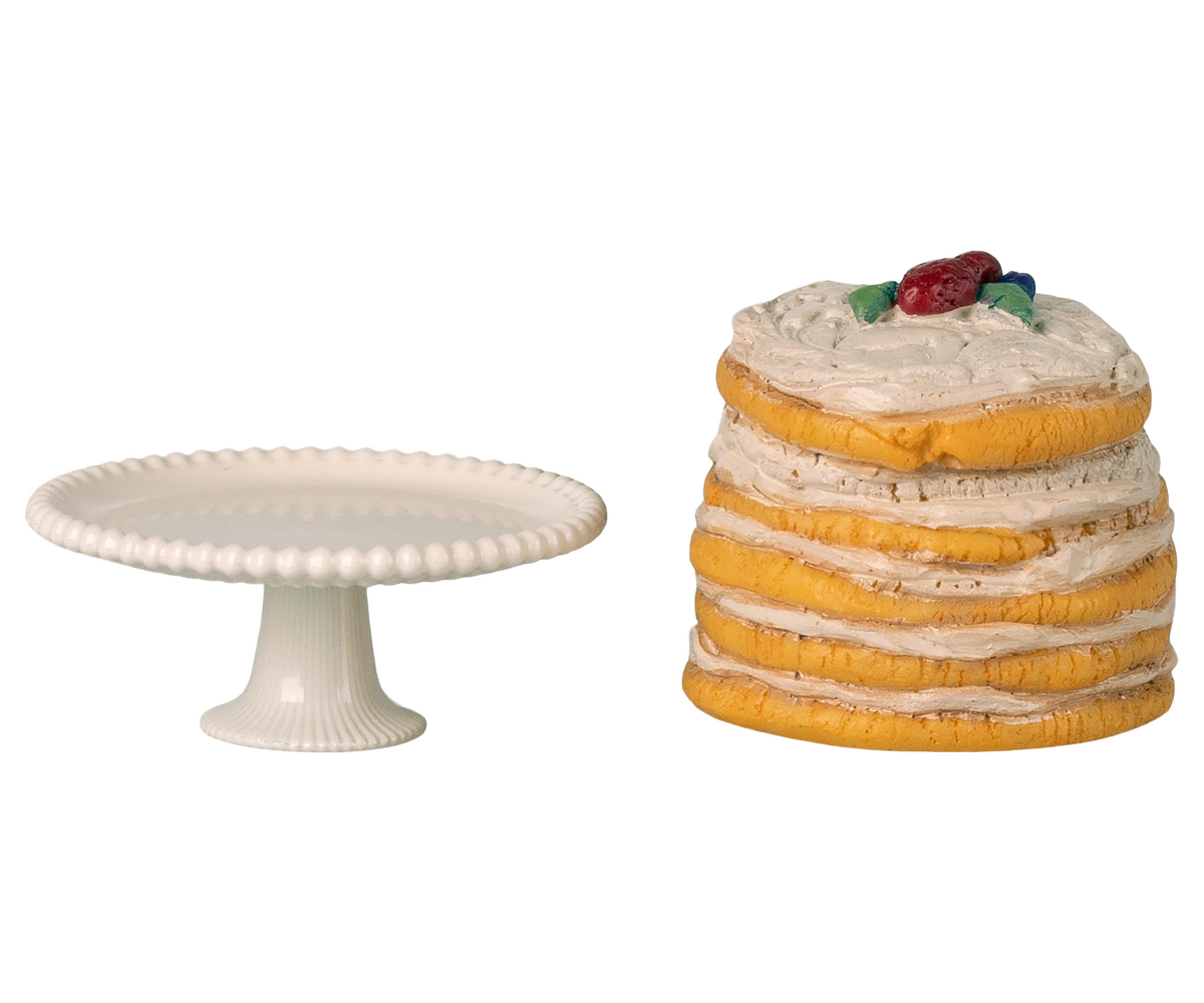 Partykuchen und Kuchenplatte, Maus – Off Weiß