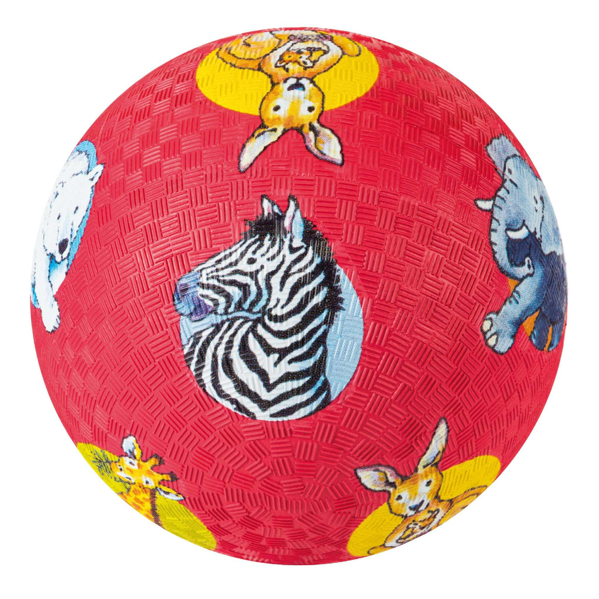 Kinderball Zoo Groß bunter Naturkautschukball mit Tiermotiven, 18 cm Durchmesser, ideal für Kinder ab 3 Jahren