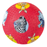 Kinderball Zoo Groß bunter Naturkautschukball mit Tiermotiven, 18 cm Durchmesser, ideal für Kinder ab 3 Jahren