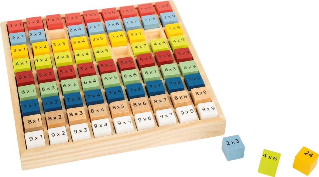 Buntes Holz-Zahlenspiel Kunterbuntes 1 x 1 Educate für Kinder ab 6 Jahren zum spielerischen 1x1 Lernen