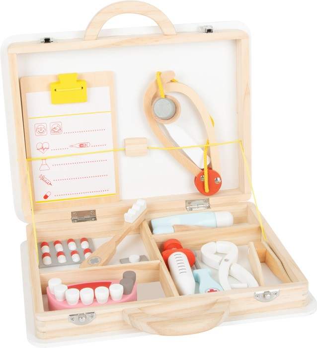 Kinder Arztkoffer 2 in 1 mit Arzt- und Zahnarztspielzeug für Rollenspiele