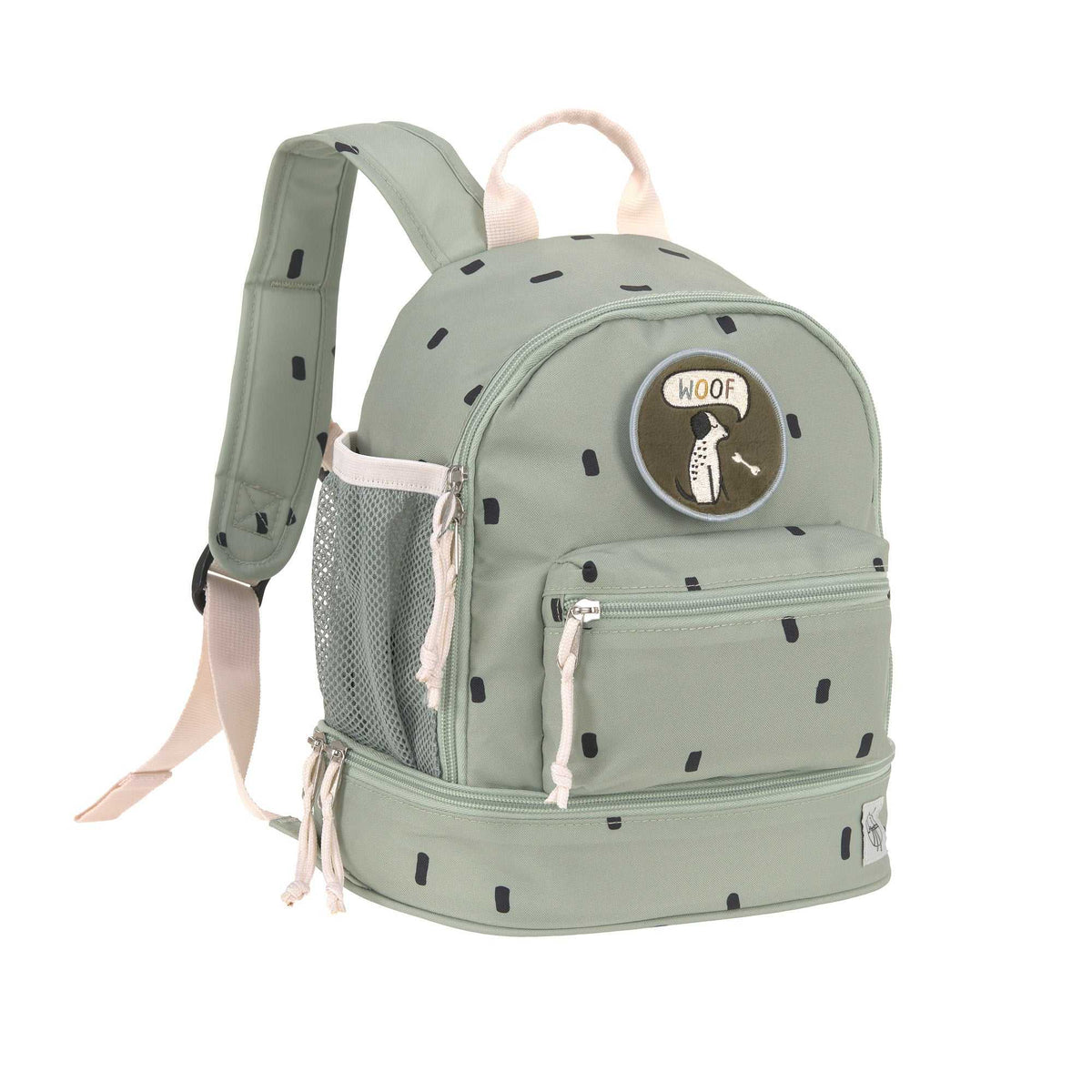 Mini Rucksack Happy Prints Oliv mit gepolsterten Schultergurten und wasserabweisendem Material für Kinder ab 3 Jahren