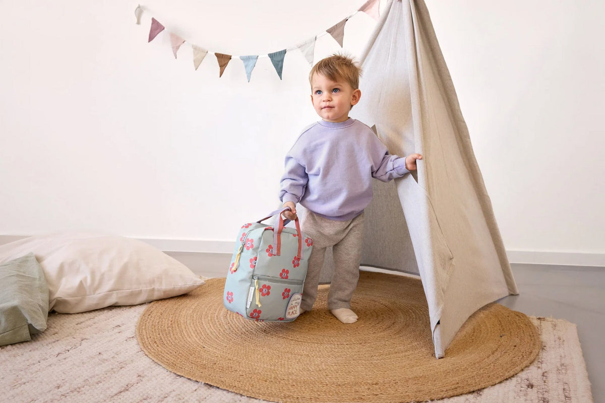 Kindergartenrucksack Square - Happy Trails Flower