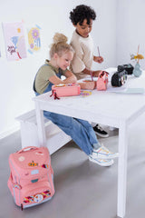 Schulranzen Set 7-teilig, Slim Unique pink