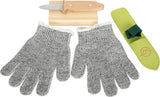 Kindgerechtes Schnitzmesser-Set mit Holzgriff, Schutzhandschuhen und Aufbewahrungstasche für sichere Outdoor-Abenteuer