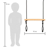 Trapezschaukel mit Turnringen Black Line