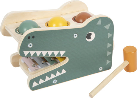 Holz-Klopfspiel mit Xylophon in Krokodilform für Kinder ab 12 Monaten