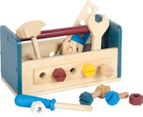 Holz Werkzeugkasten und Werkbank mit vielseitigem Bauset für Kinder ab 3 Jahren