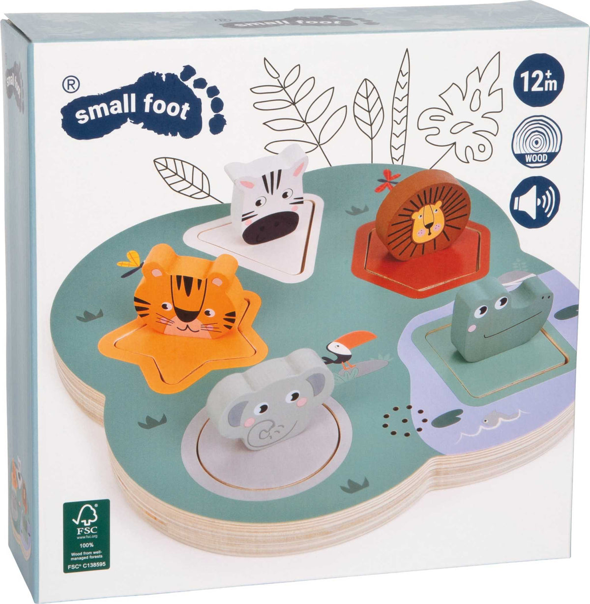 Setzpuzzle 3D Tierlaute Safari