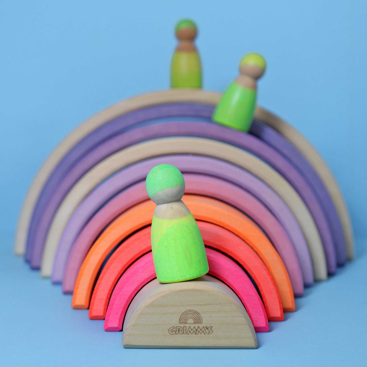 Regenbogen 10-teilig neon pink