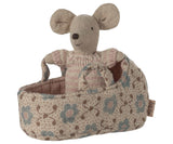 Babymaus in Tragetasche - Rose