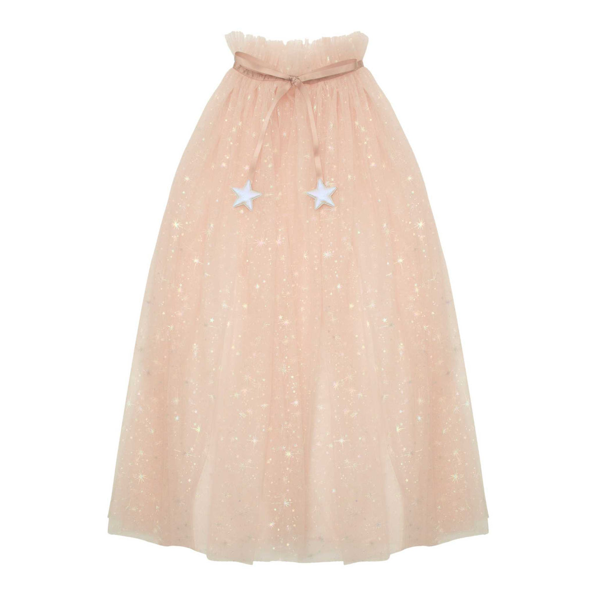 Schimmerndes Cape Tulle / beige