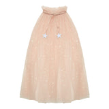 Schimmerndes Cape Tulle / beige