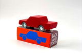 Back and Forth Holz-Auto von Waytoplay, rot, beidseitig gleich, Kinder-Holzspielzeug, 10x3,5 cm