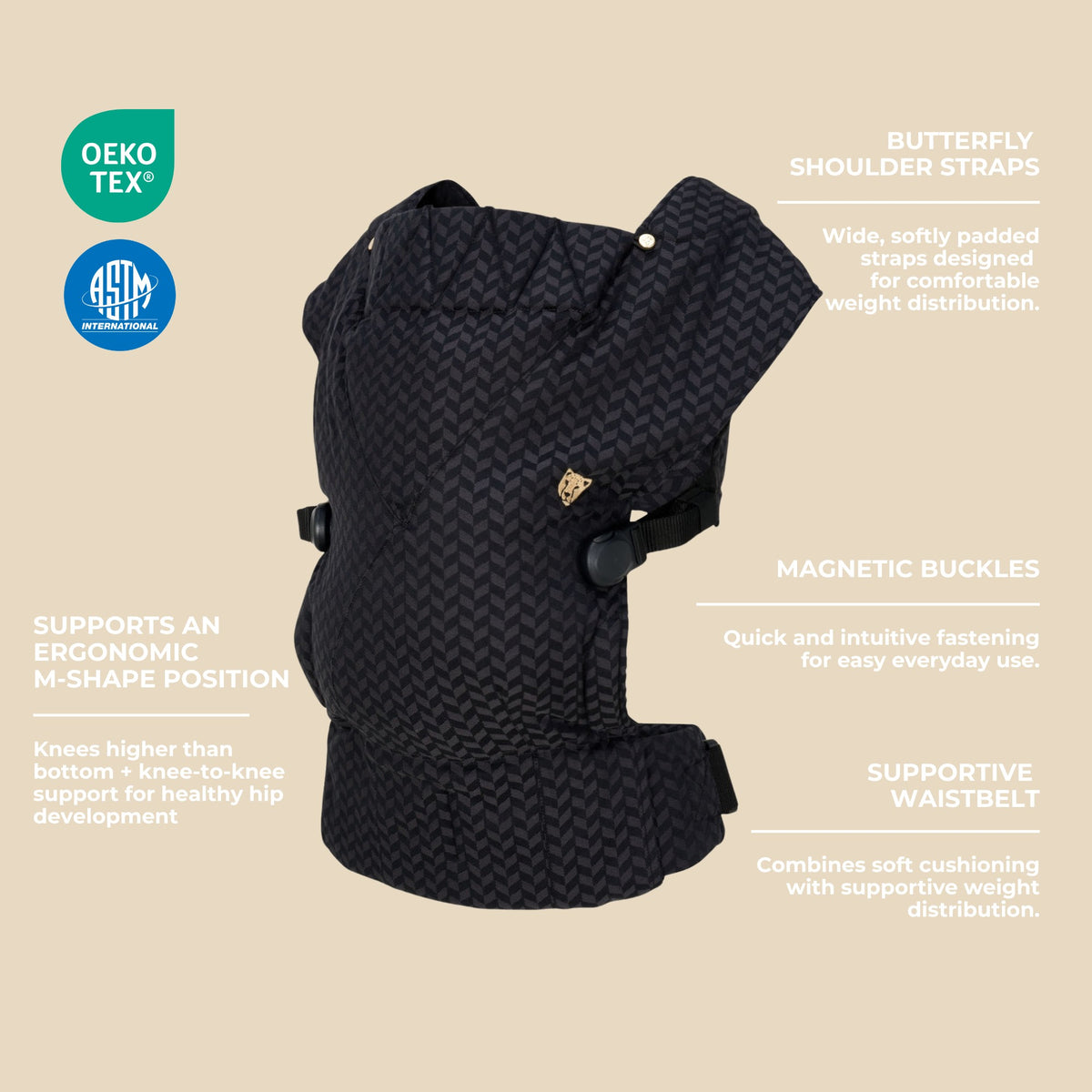 Firstride Babytrage/ Minimal schwarz