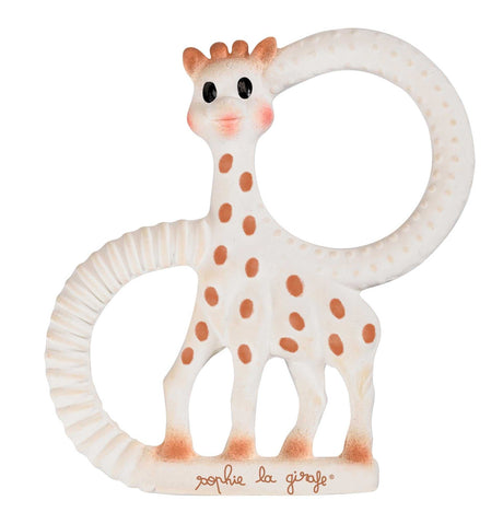 Sophie la girafe® Beißring aus 100% Naturkautschuk mit Rillen und Noppen für Babys ab Geburt