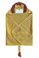 Kapuzen-Handtuch Löwe Mustard
